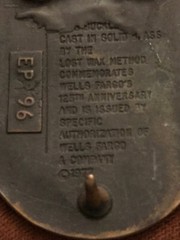 *** VINTAGE Wells Fargo Commemorative 125th Anniversary Brass Belt Buckle