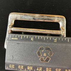 Vintage Chrome Plated 2.25” Double Prong Duty Belt Buckle