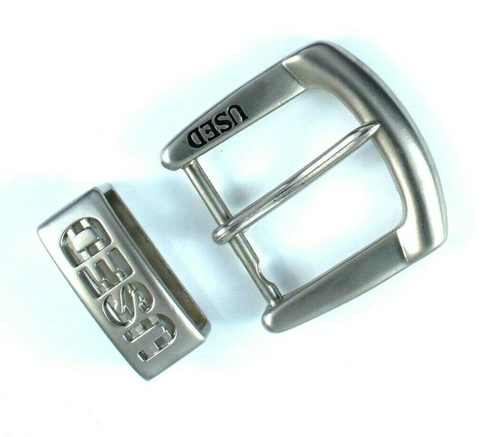 New 1 1/2&Prime;(38mm) buckle+loop set(#T30) smoke nickel color and bonus rivet USA