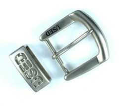 New 1 1/2&Prime;(38mm) buckle+loop set(#T30) smoke nickel color and bonus rivet USA
