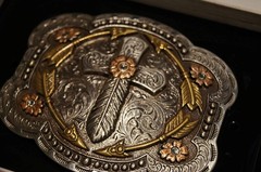 Blazin Roxx Feather Cross and Arrows BELT BUCKLE 37947