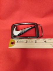 Nike Mark Symbol Buckle Belt Pants Shorts Sports Metal