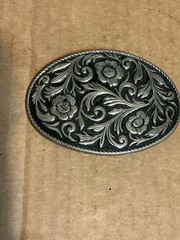 Used Metal Alloy Premier Design’s Floral Pattern Belt Buckle