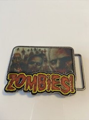 Zombies! Enamelled Belt Buckle for 1.75&Prime; Belt. 3.6&Prime; x 2.75&Prime; Front