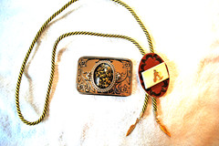 Western Belt Buckle and Bolo