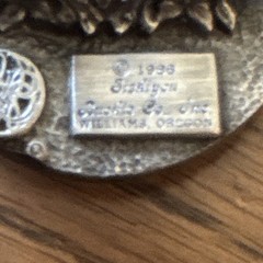 Bergamot Brass Works Silver Oval Deer Stag Western Belt Buckle Mens MPN 1998