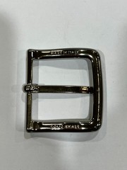 Solid Brass Satin Nickel Belt Buckle Made in Italy Fits 1.57&Prime; Belt Strap