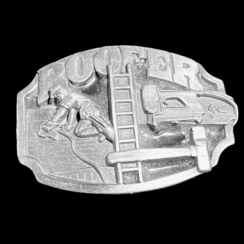 Roofer Carpenter Belt Buckle Pewter Show Your Appreciation Gift Siskiyou USA