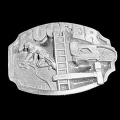 Roofer Carpenter Belt Buckle Pewter Show Your Appreciation Gift Siskiyou USA