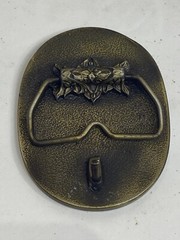 Vintage NRA GOLDEN EAGLES Belt Buckle Brass American Flag With Original Box