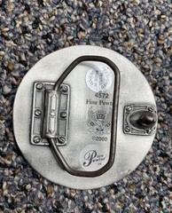 Vintage Pewter Anarchy Belt Buckle Punk 4572 Great American Products NOS 2.75”