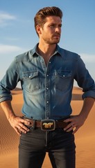 Hot Men Women Belt Buckle Silver Metal Square Gold Rodeo Horse Black Jeans Pants