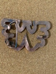 Waylon Jennings Flying W COPPER Belt Buckle Solid Metal