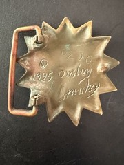 Grateful Dead Owsley Stanley Vintage Sun Bronze Metal Belt Buckle 1995