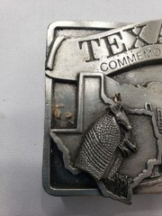 1984 Texas Commemorative Belt Buckle Limited Edition #1326/5000 Pewter Tone