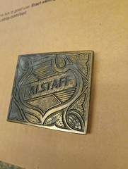 1975 Falstaff Belt Buckle Beer Alcohol Advertising U-168 Beramot Brass Works