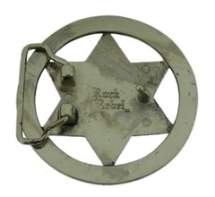 New Star Belt Buckle Texas Sheriff Badge Mens Cowboy Western Rodeo Rock Rebel