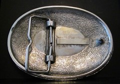 C & W Testing Company Fairfield IL Belt Buckle Vintage Collectible metal