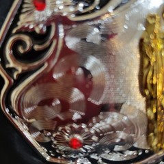Saint jude San Judas Western belt Buckle Gold Silver Heavy gold silver Red Stone