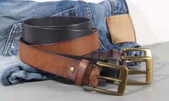 Vintage Luxury Handmade Leather Copper Buckle Man&rsquo;s Belt Cinturon Gotico Cowhide