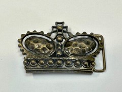 The Royal Crown – Vintage See Through Cutout Studded Belt Buckle