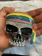 Halloween Costume Pirate Hip Skull Belt Buckle Gothic Tattoo Fashion Rock Bling