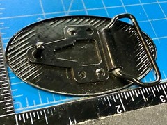 Creepy Red Eyes Skull Crossbones Halloween Gothic Punk Vibe Enameled Belt Buckle