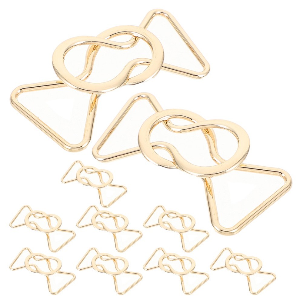 10 Pairs Golden Alloy Buckles for Coats Reusable Dress Waistband Accessories