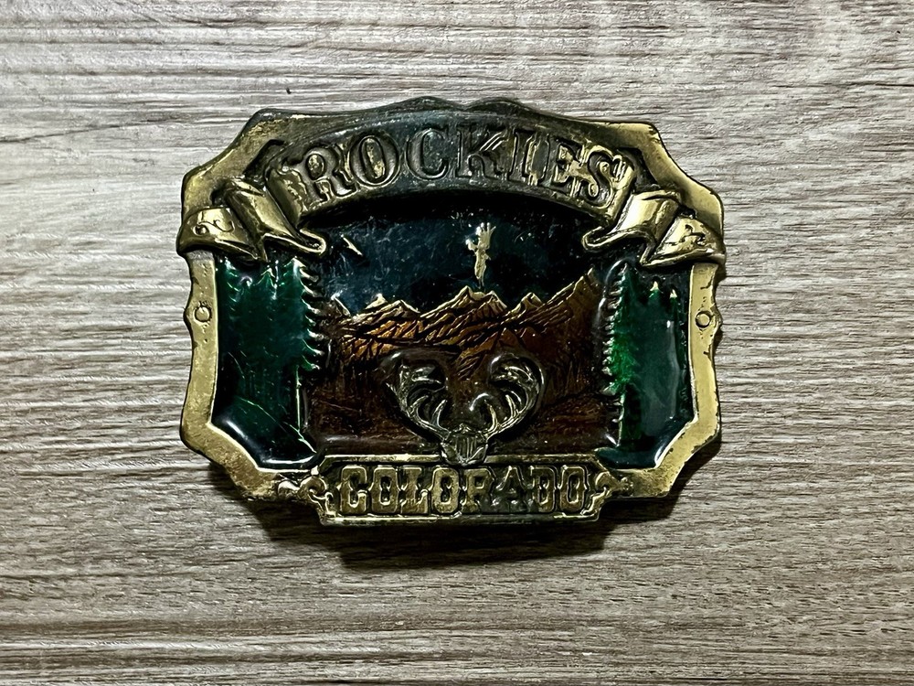 Vintage The Great American Buckle Co 1980 # 144 The Rockies Colorado