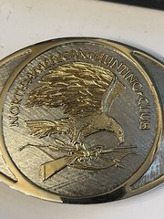 North American Hunting Club Wings of Gold Men&rsquo;s Western Belt Buckle 24k Gold