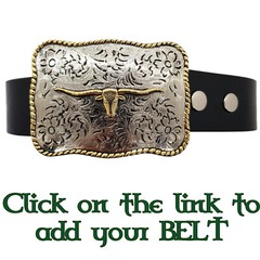 Longhorn Western Belt Buckle USA Cowboy Rodeo Bull Head Ox Texas Biker chrome