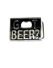 Got Beer? Beer Bottle Opener Rectangle Western Black Metal Novelty Belt Buckle