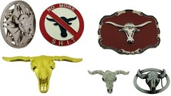 belt buckle lot 6 pieces Collection Men New High Quality Vintage Bull rodeo OX
