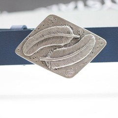 Springs belt buckle, belt buckle-interchangeable buckle old silver