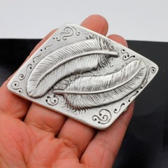 Springs belt buckle, belt buckle-interchangeable buckle old silver
