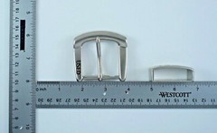 New 1 1/2&Prime;(38mm) buckle+loop set(#T30) smoke nickel color and bonus rivet USA