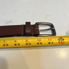 NWOT Timberland Men&rsquo;s Brown 100% Leather Belt Silver Buckle Size 40