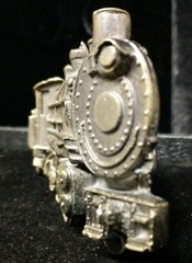 Vintage 1980 Belt Buckle Great American Buckle Co Train Steam Engine Signed #&rsquo;d