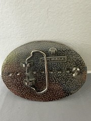 Belt Buckle – Oval Shaped With Engraved Eagled – Made in USA