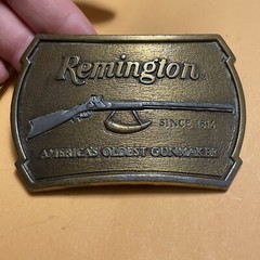 Vintage Remington 1816 Flintlock Rifle belt Buckle 1976 USA Made