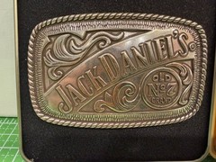 2005 Jack Daniels Old No. 7 Brand Belt Buckle In Tin