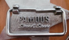 FAMOUS STARS AND STRAPS BELT BUCKLE CHROME SILVER