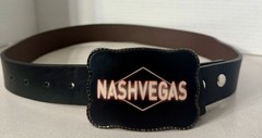 Wallet Belt BuckleNASHVEGAS Belt Nashville Country Money ID Credit Card 30-32 W