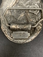 Western Horse Blue Ted Silver Metal Belt Buckle