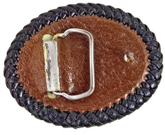 Lizard skin Belt Buckle Western Cowboy style HANDMADE NEW Authentic lite brown