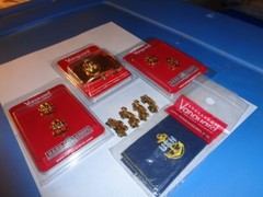 Military Lot Vanguard Belt Buckle Solid Brass USA Navy Collar Nautical Emblems