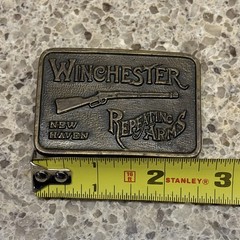 Vintage Winchester Repeating Arms Rifle Belt Buckle New Haven Conn
