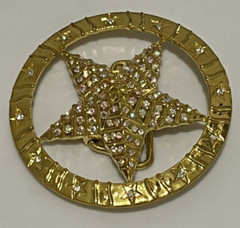 Star Belt Buckle Gold Sparkly Pentagram Emo Skater Wicca Gothic Punk Texas