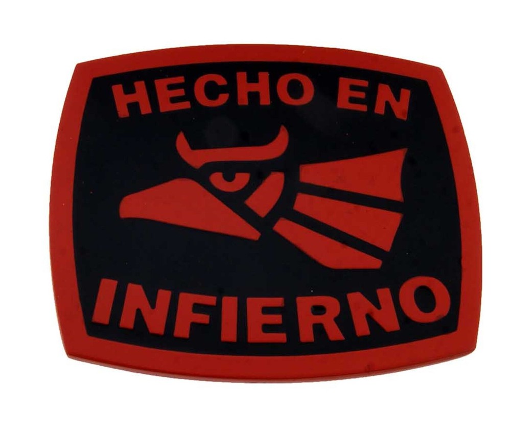 Hecho en INFIERNO Mexico Belt Buckle New Mexican Men Women Red MetWestern