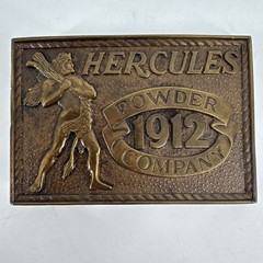 Vintage 1980 HERCULES Powder Company 1912 Brass Belt Buckle Special Edition